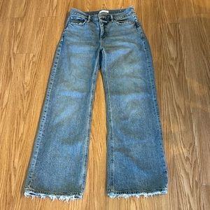 Loft sz 4 wide leg jeans; mid rise